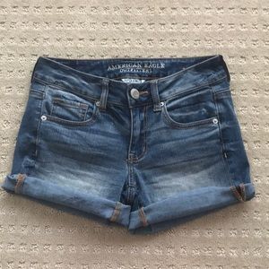 American Eagle Midi Jean Shorts Denim